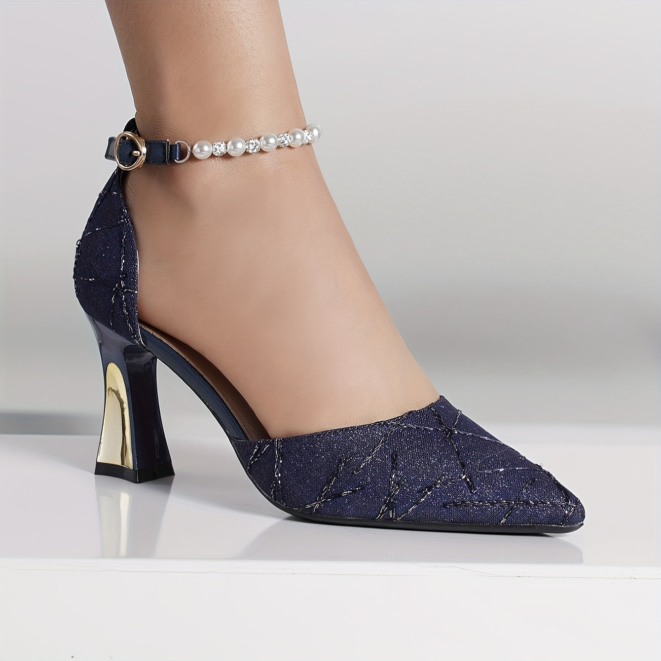 Dulcia™ | Pearl Ankle Heels