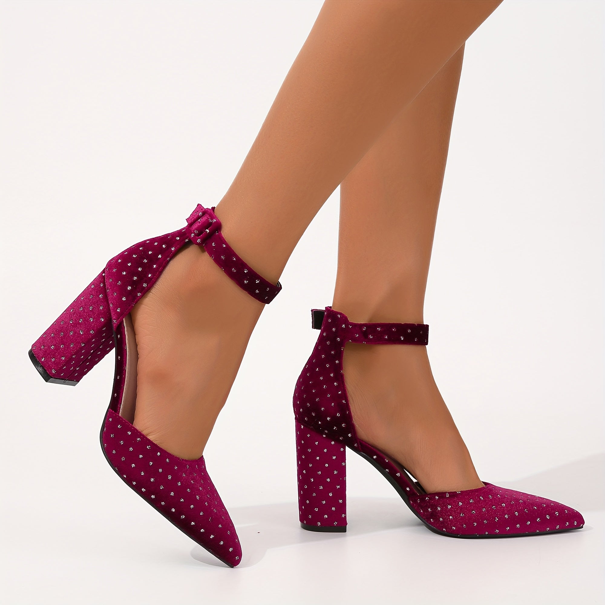 Dulcia™ | Velvet Block Heels