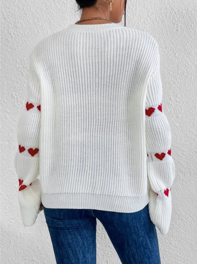 Amelia™ | Love Jacquard Pullover Sweater