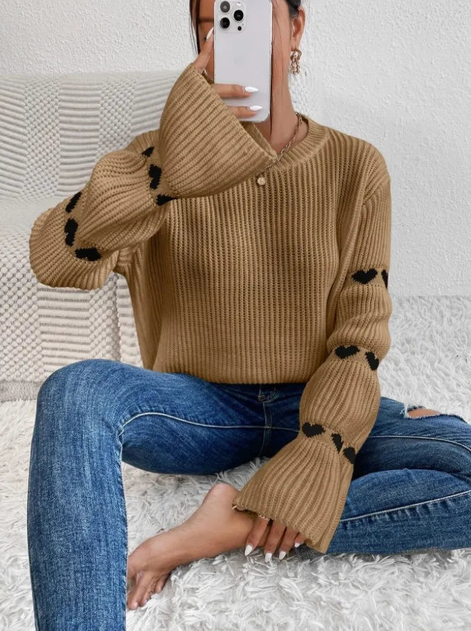 Amelia™ | Love Jacquard Pullover Sweater