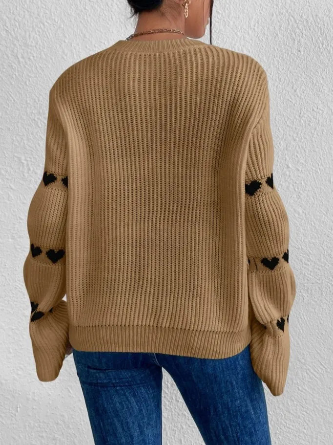 Amelia™ | Love Jacquard Pullover Sweater