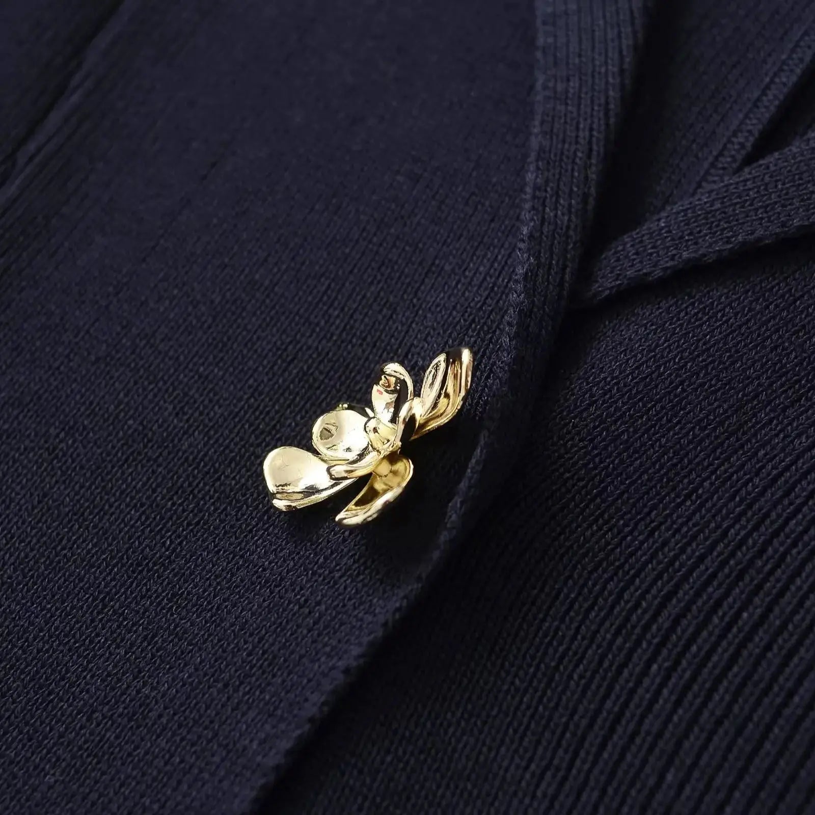 Dulcia™ | Navy Knit Blazer