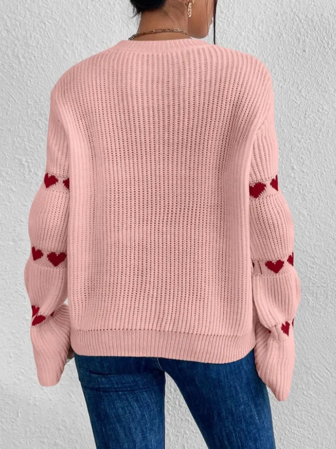 Amelia™ | Love Jacquard Pullover Sweater