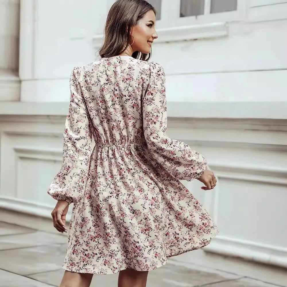 Amelia™ | V-neck Floral Mini Dress