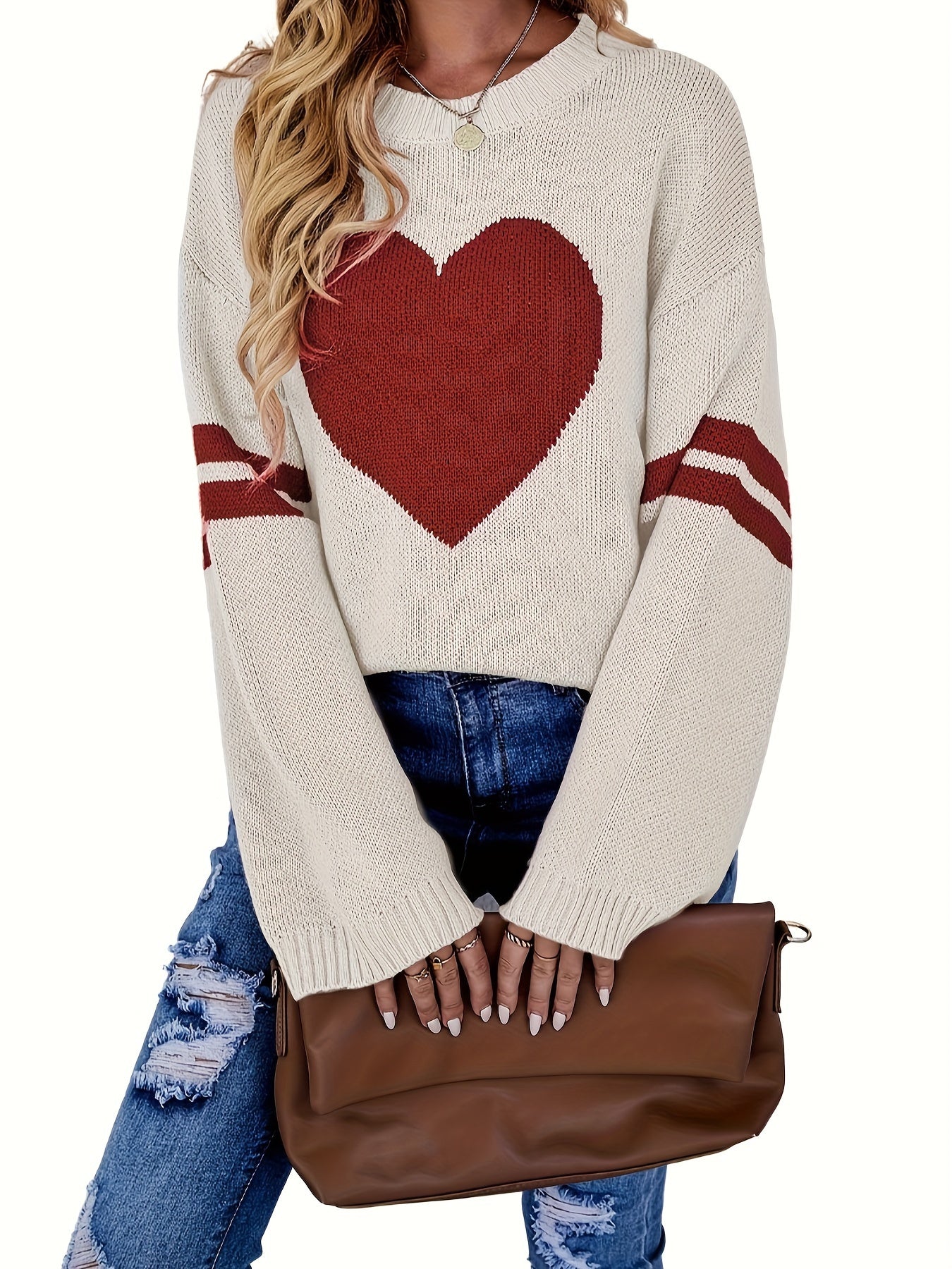 Aurora™ | Heart Crew Neck Sweater