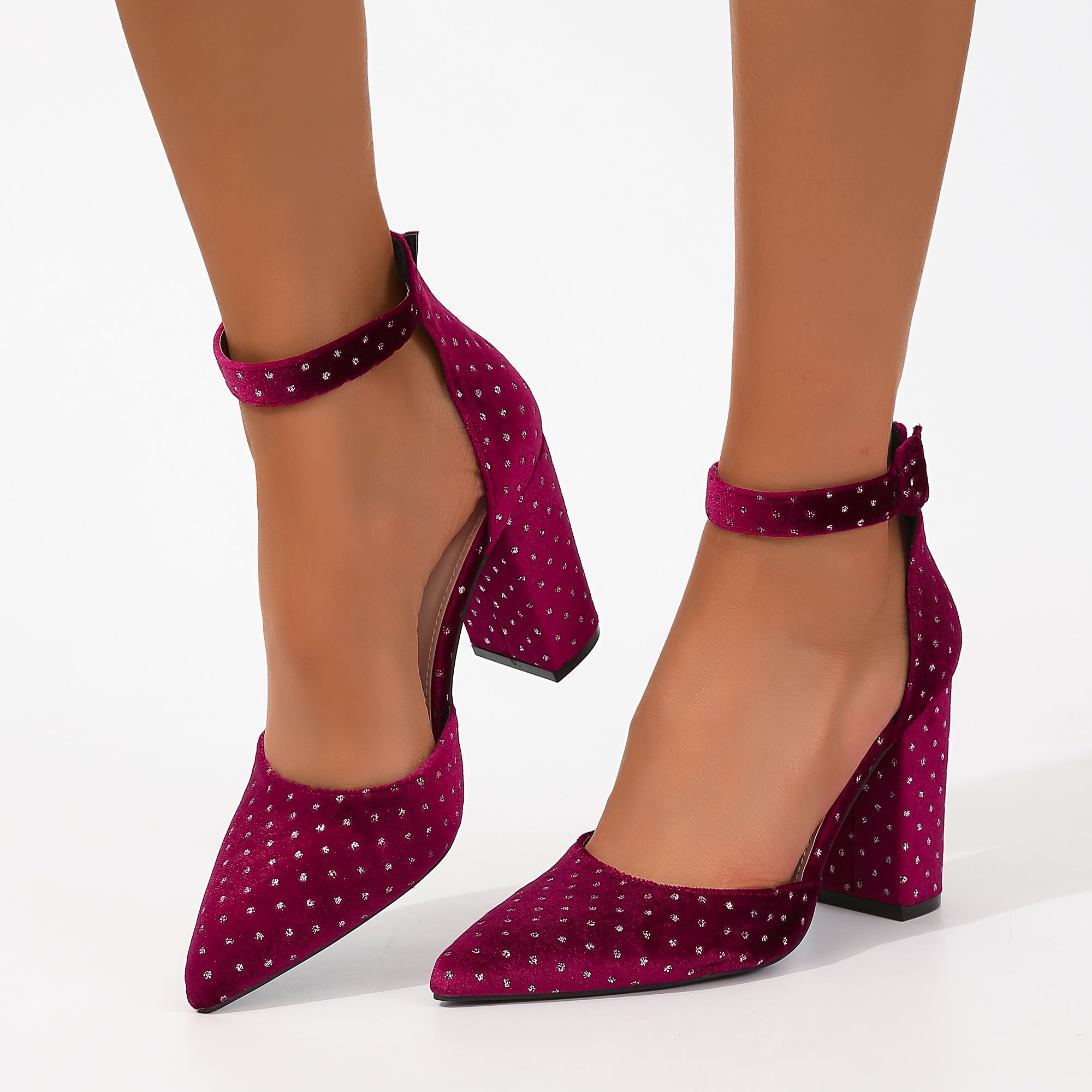 Dulcia™ | Velvet Block Heels