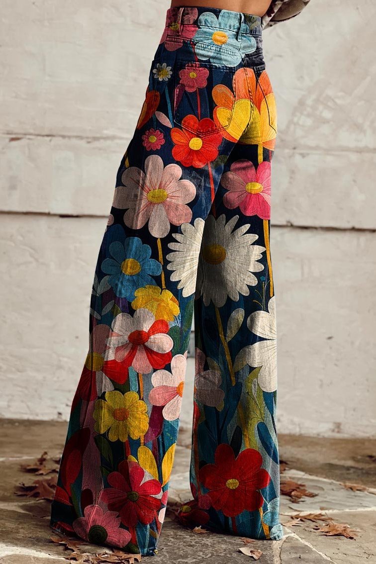 Dulcia™ | Boho Wide-Leg Jeans